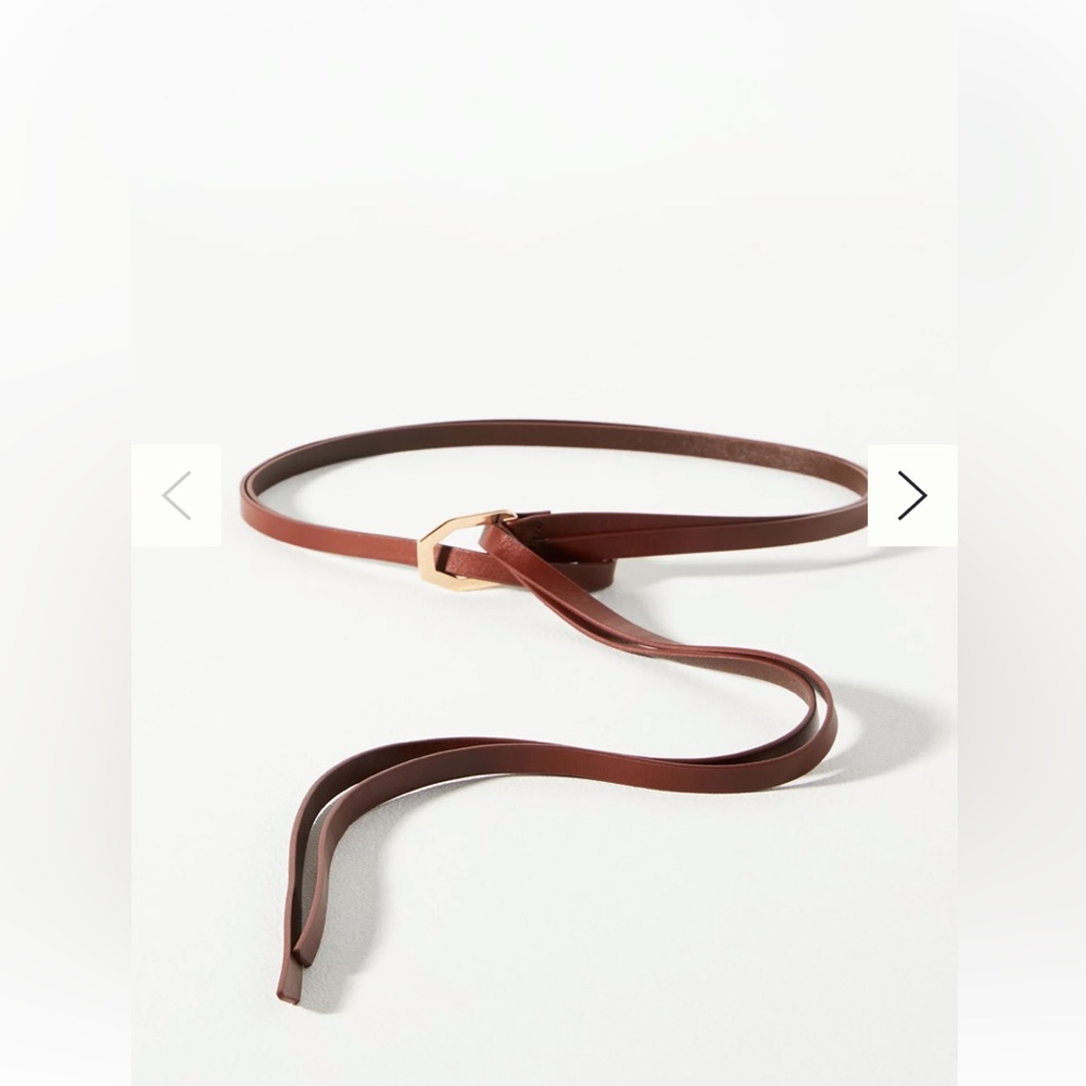 NWT Anthropologie skinny double wrap brown belt Size Small